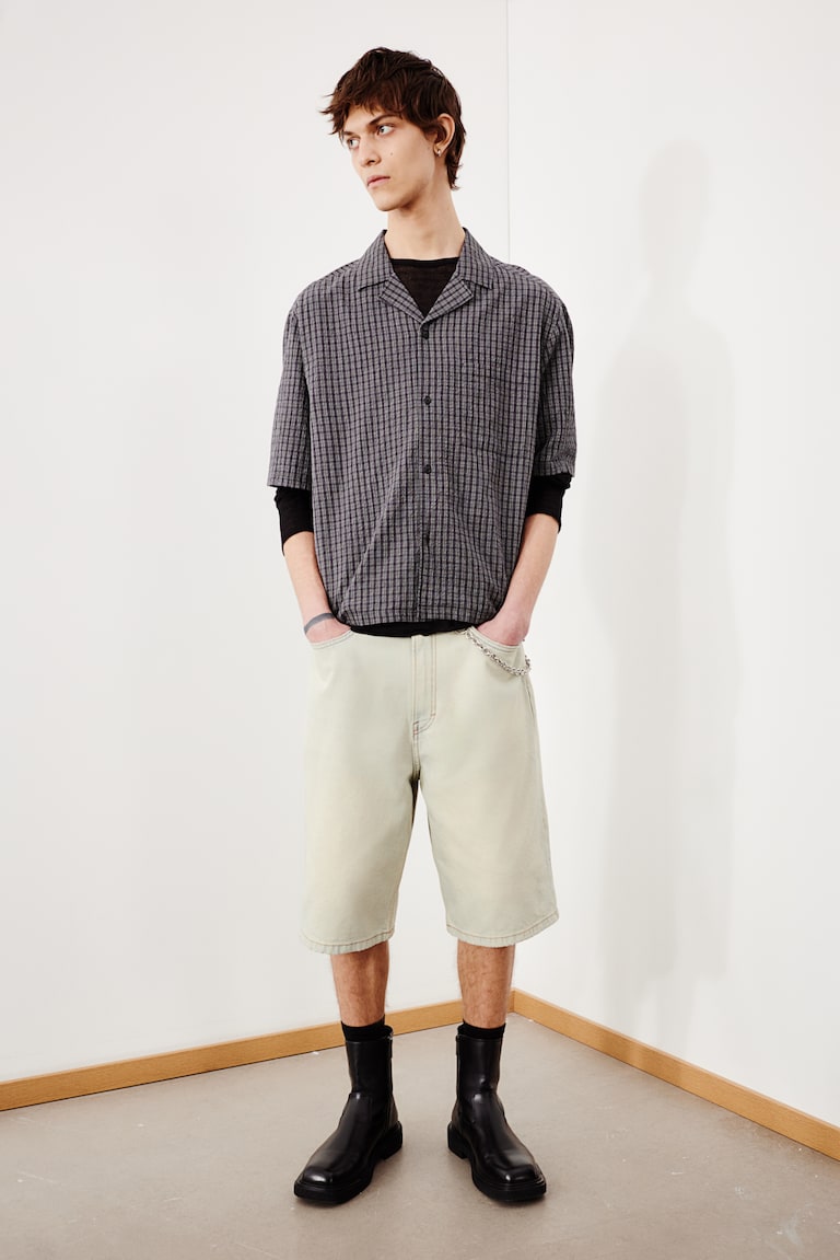 H&M Freizeithemd Aus Seersucker In Loose Fit