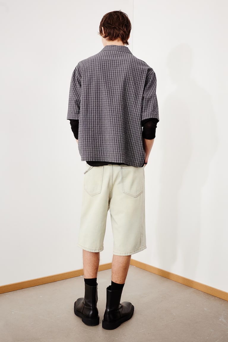 H&M Freizeithemd Aus Seersucker In Loose Fit