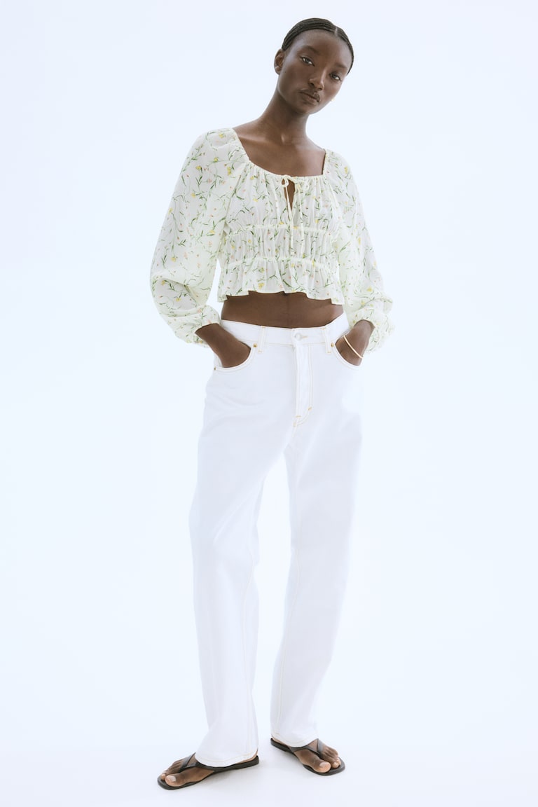 H&M Gecrinkelte Bluse