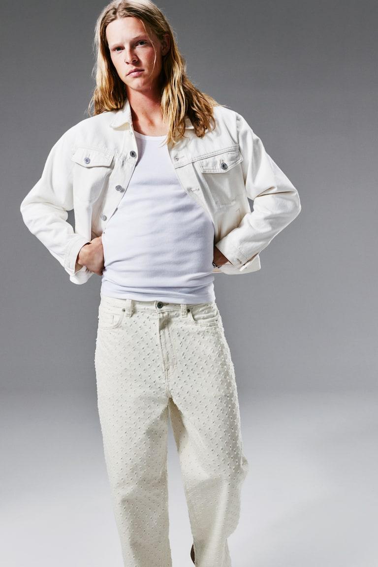 H&M Gemusterte Baggy Jeans