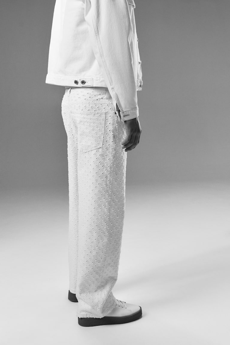 H&M Gemusterte Baggy Jeans