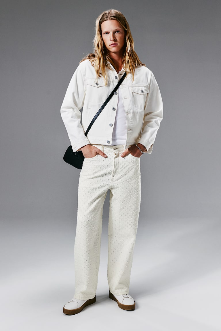 H&M Gemusterte Baggy Jeans