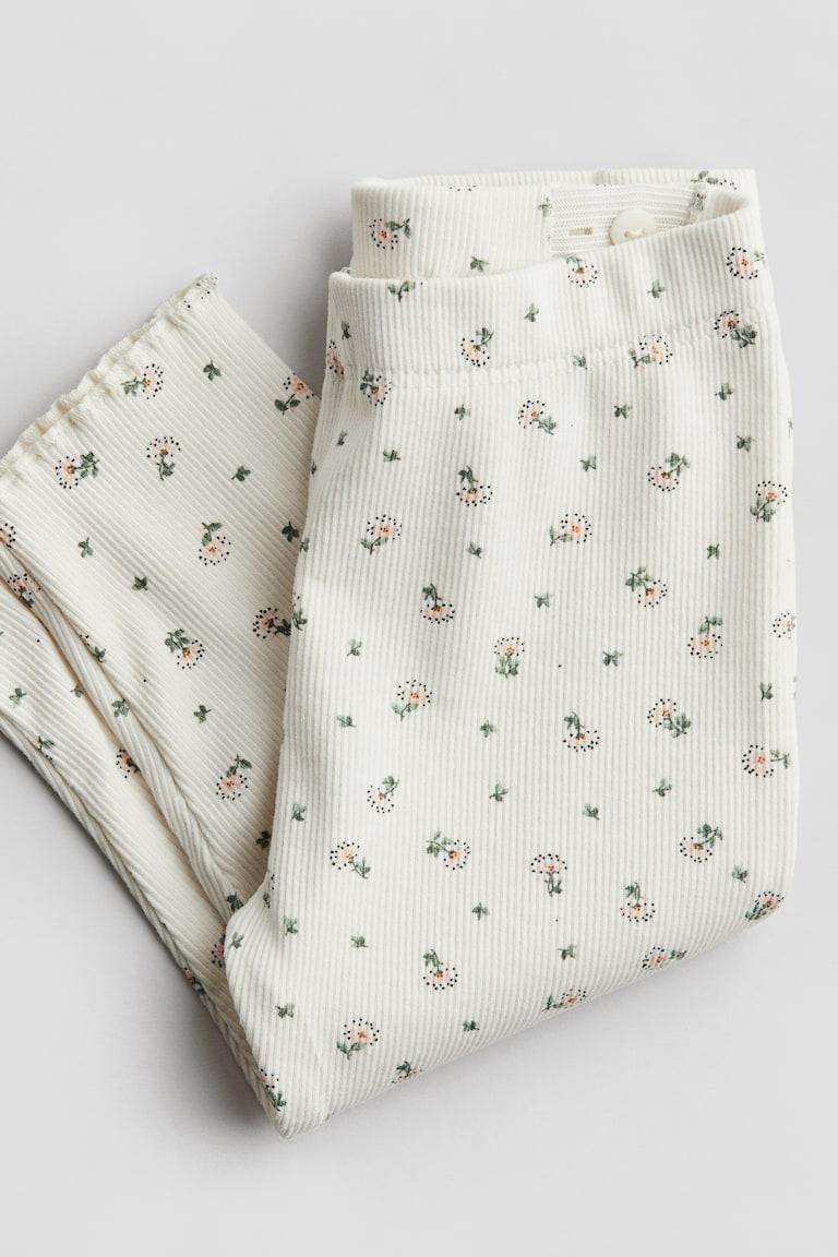 H&M Gerippte Baumwollleggings