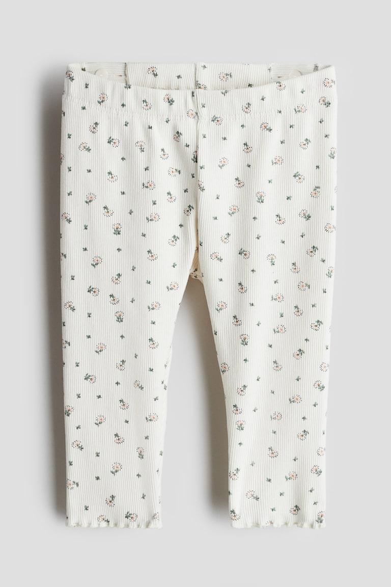 H&M Gerippte Baumwollleggings