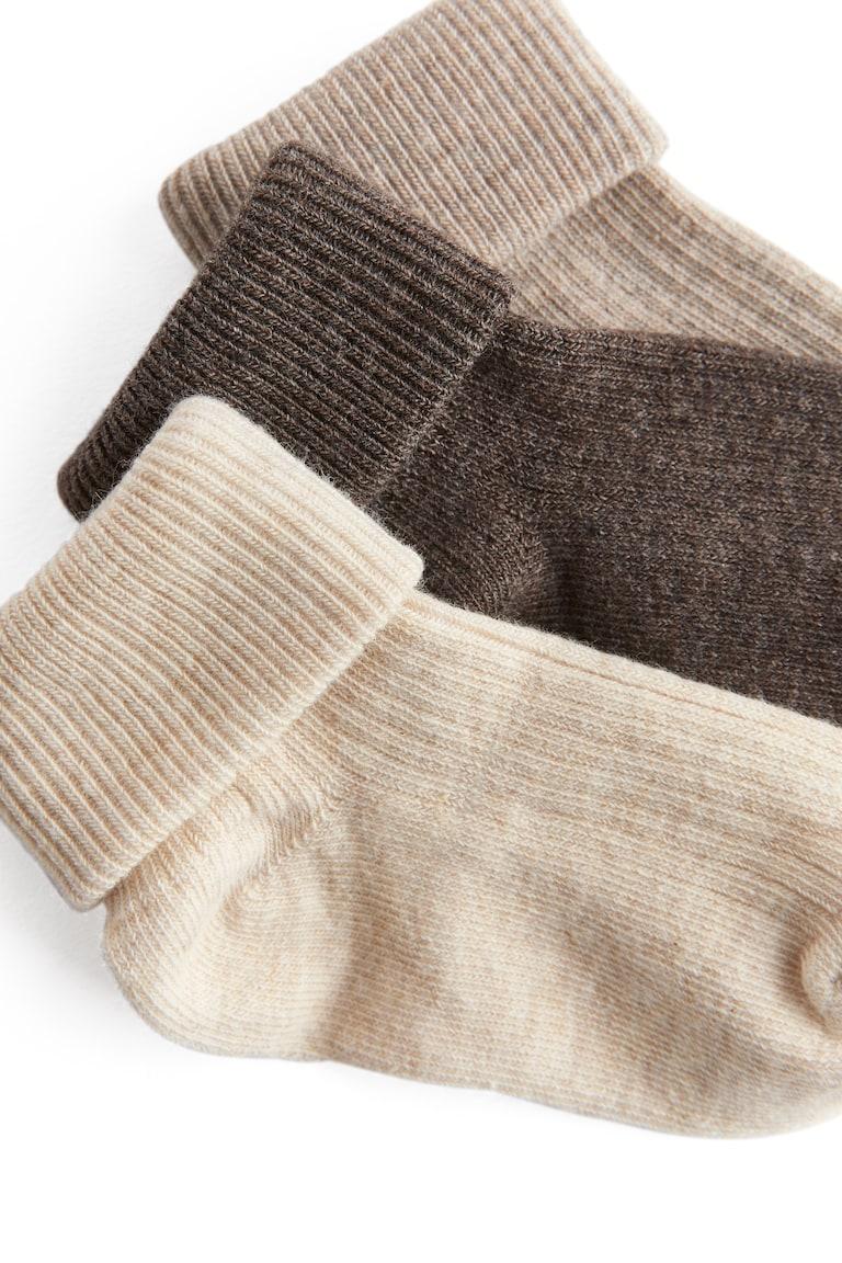 H&M Gerippte Socken 3er-Pack