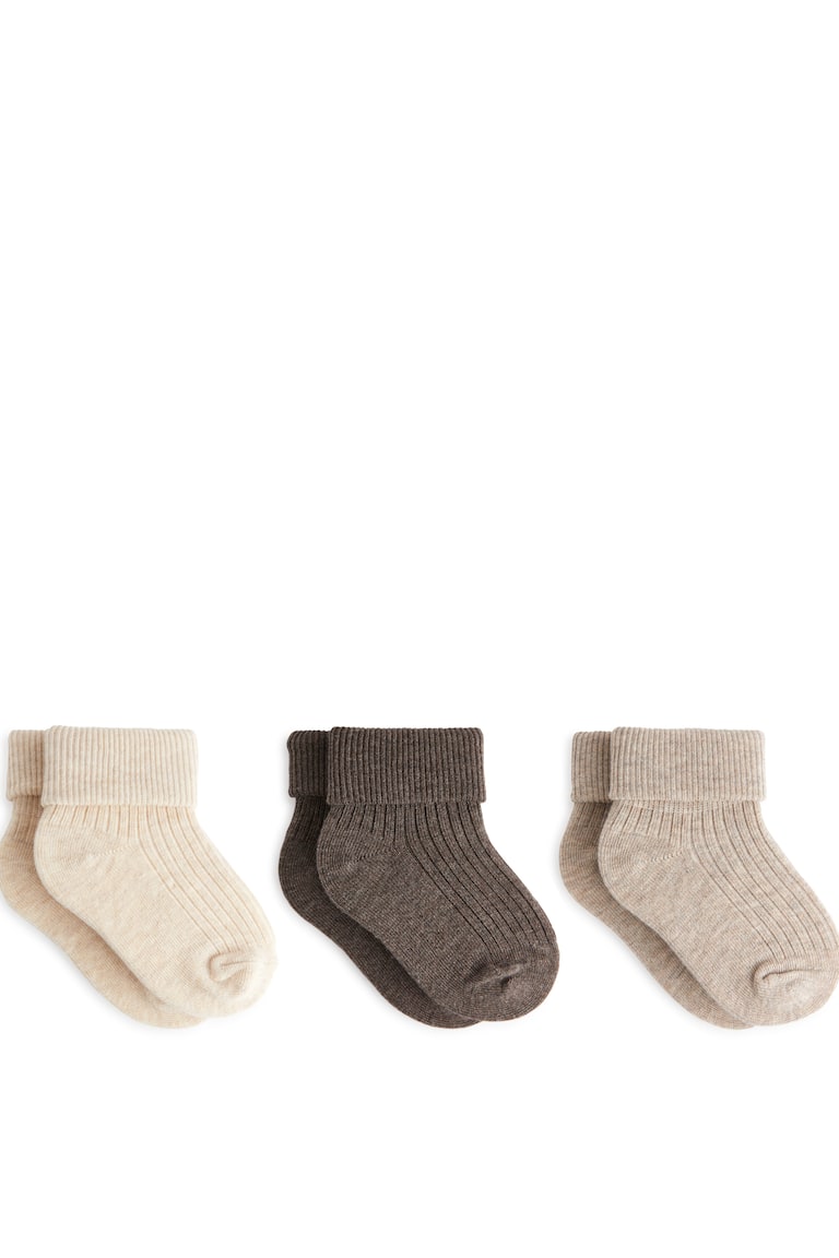 H&M Gerippte Socken 3er-Pack