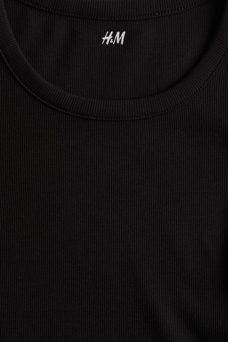 H&M Geripptes Baumwollkleid