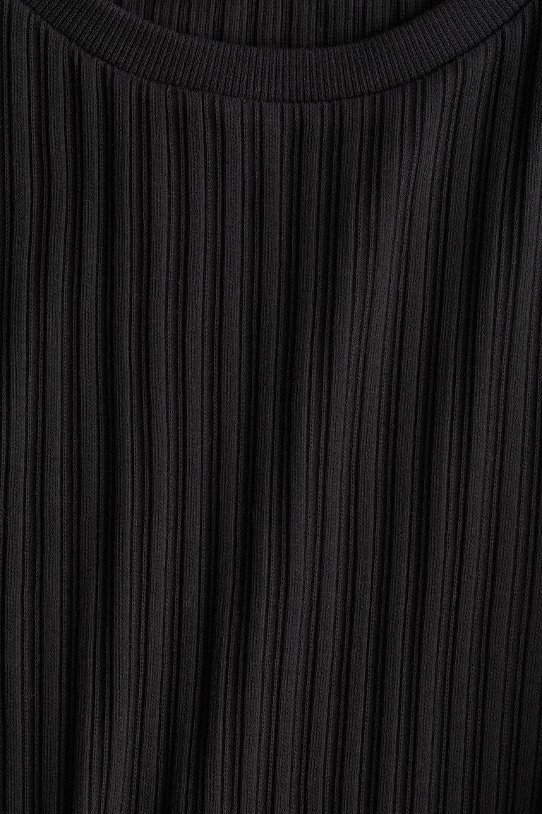 H&M Geripptes Baumwollshirt