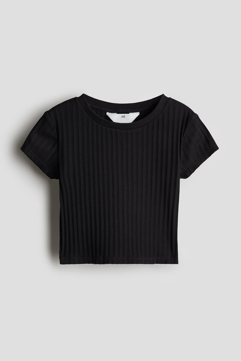 H&M Geripptes Baumwollshirt