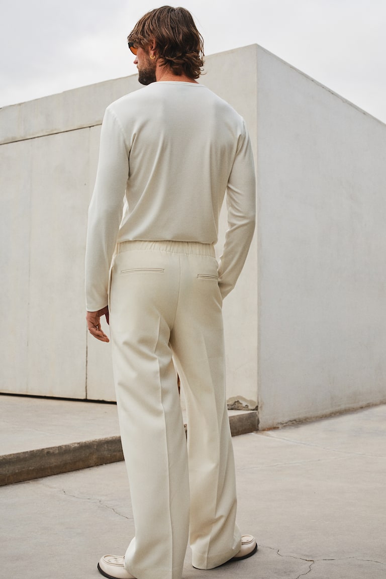 H&M Geripptes Jerseyshirt In Slim Fit