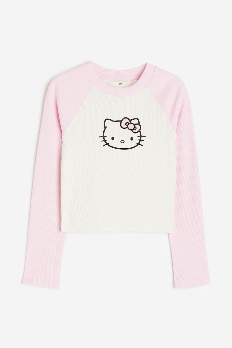 H&M Geripptes Jerseyshirt