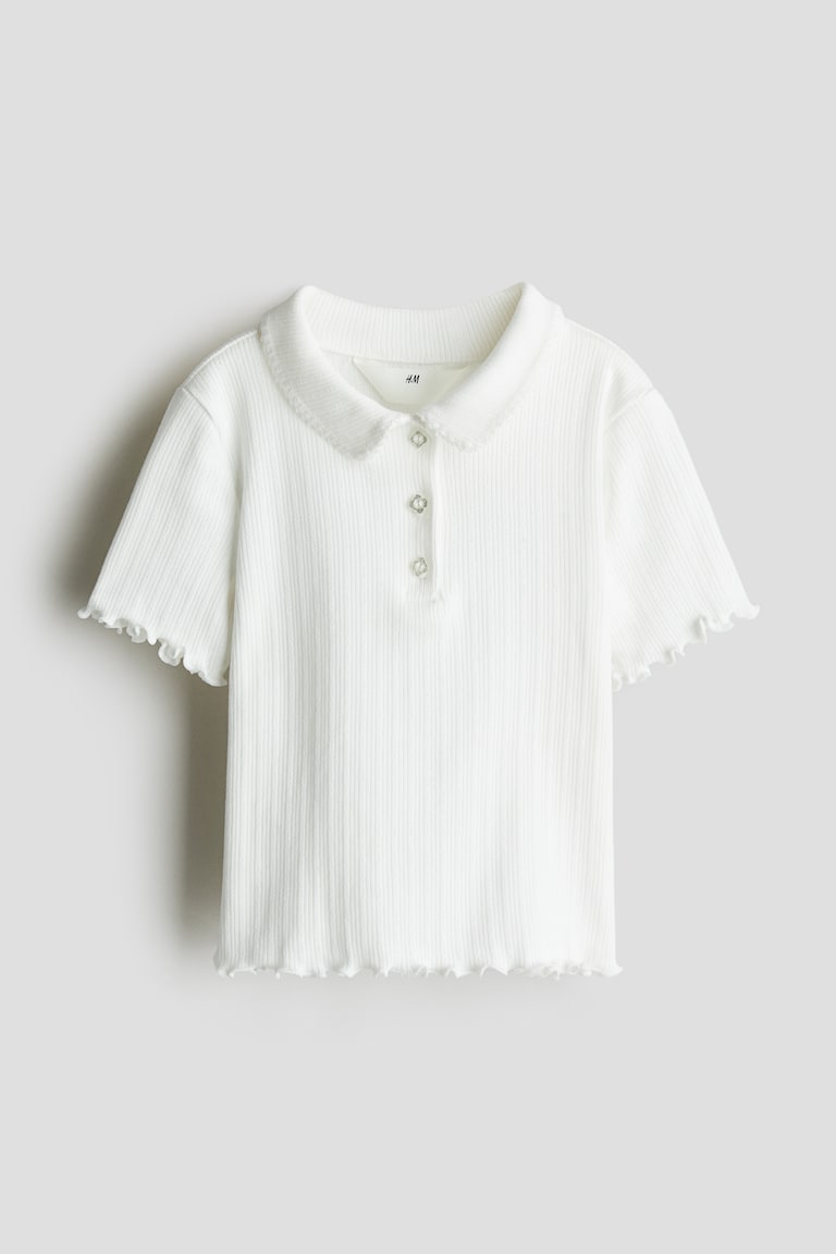 H&M Geripptes Shirt aus Pointelle-Jersey