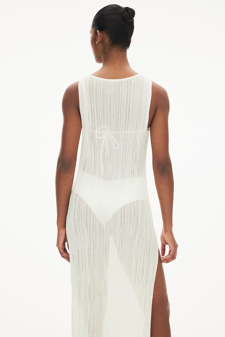 H&M Geripptes Strandkleid