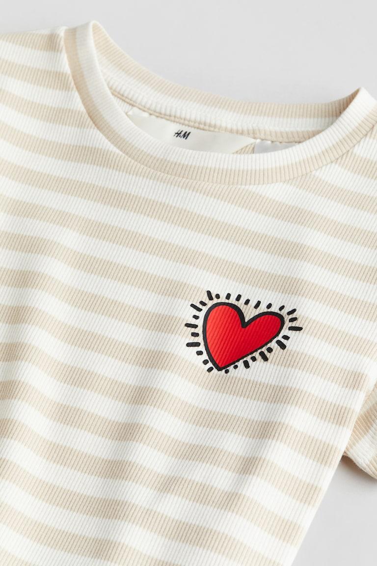 H&M Geripptes T-Shirt