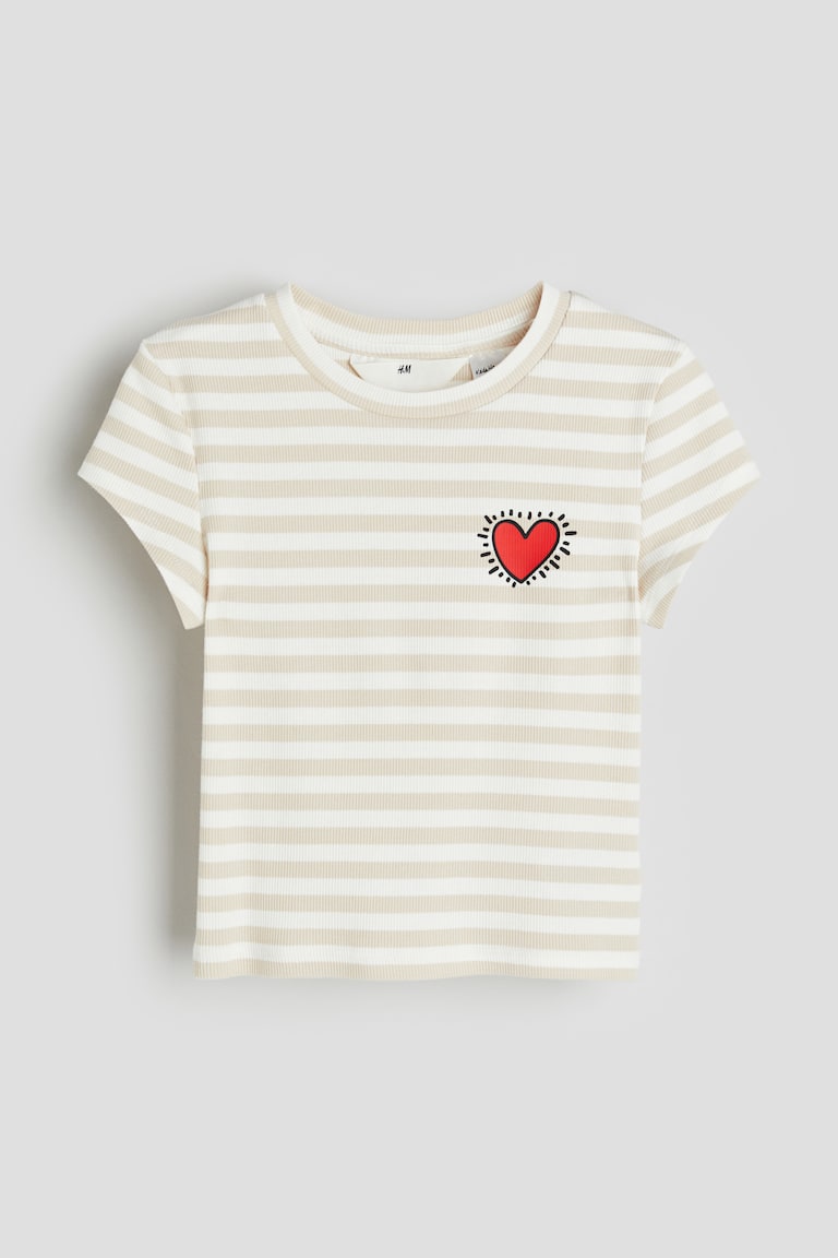 H&M Geripptes T-Shirt