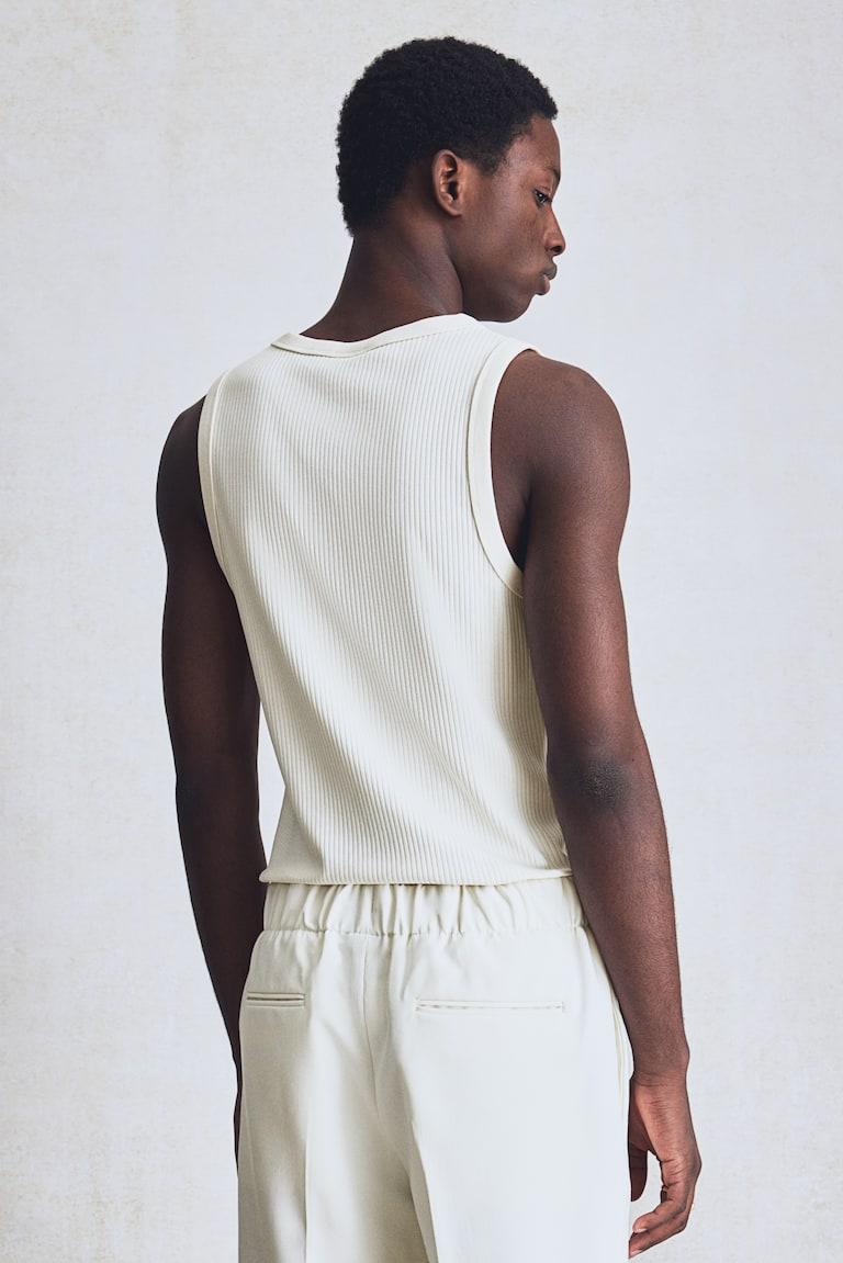 H&M Geripptes Tanktop In Slim Fit
