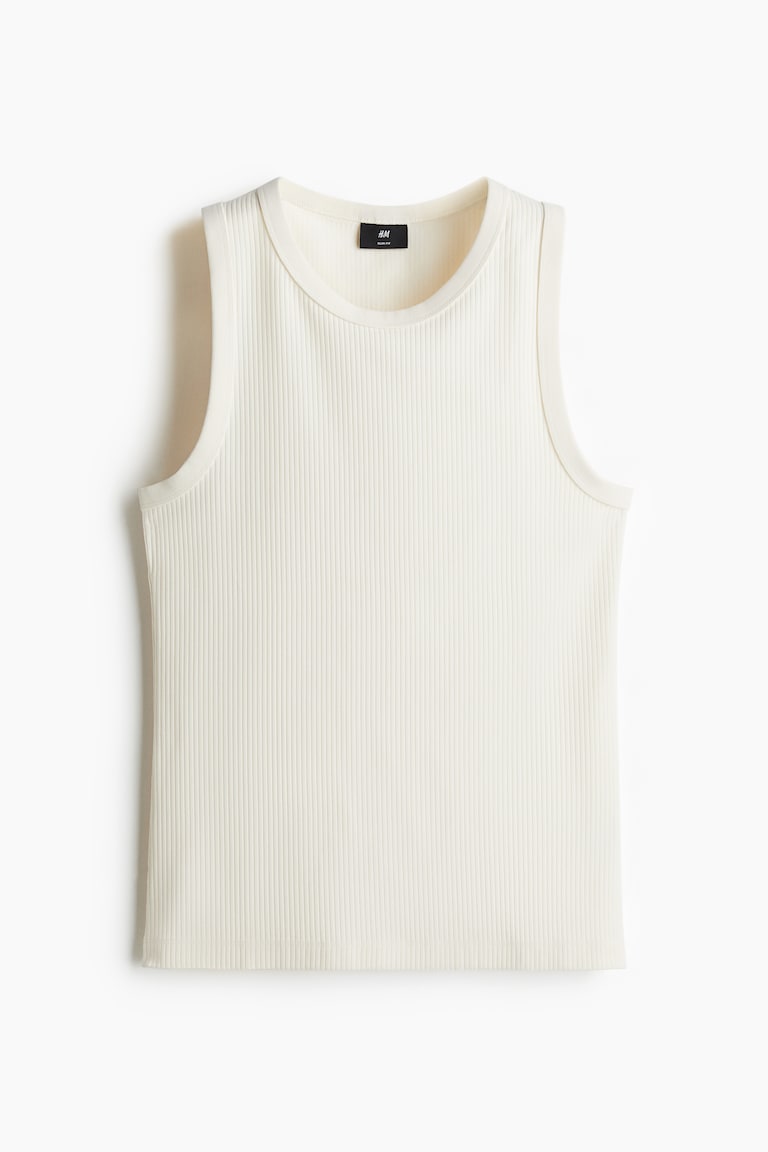 H&M Geripptes Tanktop In Slim Fit