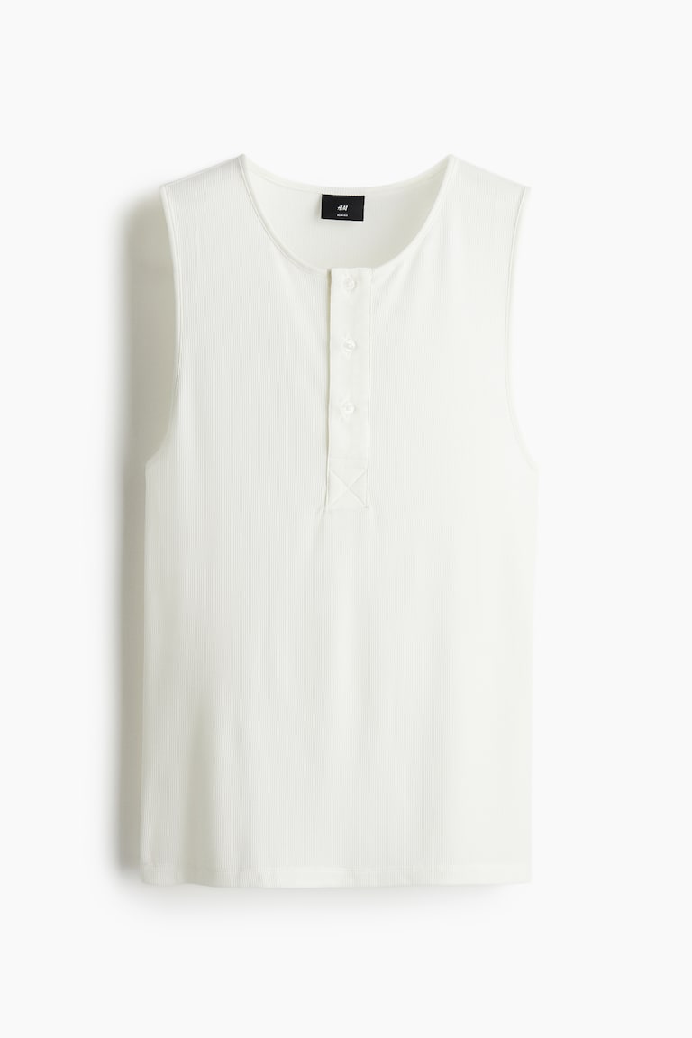 H&M Geripptes Tanktop In Slim Fit