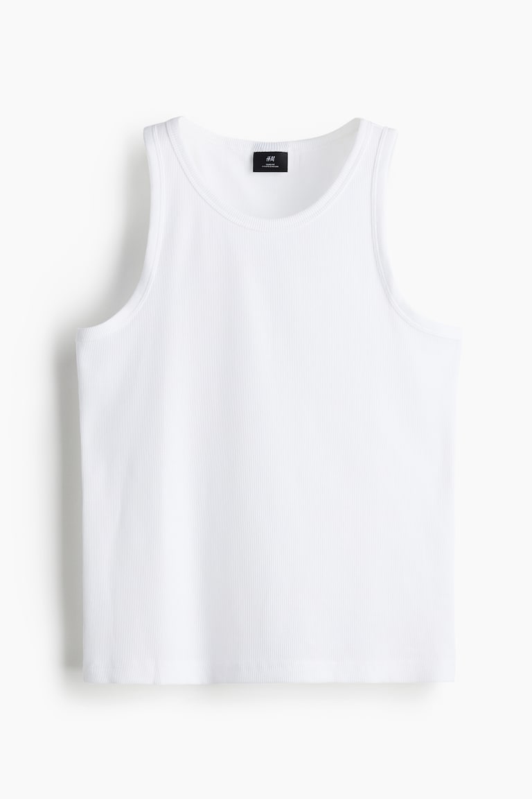 H&M Geripptes Tanktop In Slim Fit