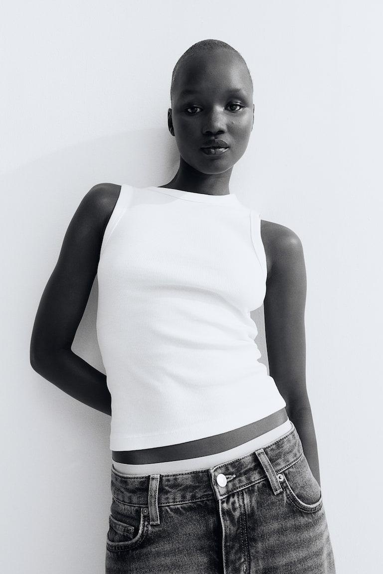 H&M Geripptes Tanktop