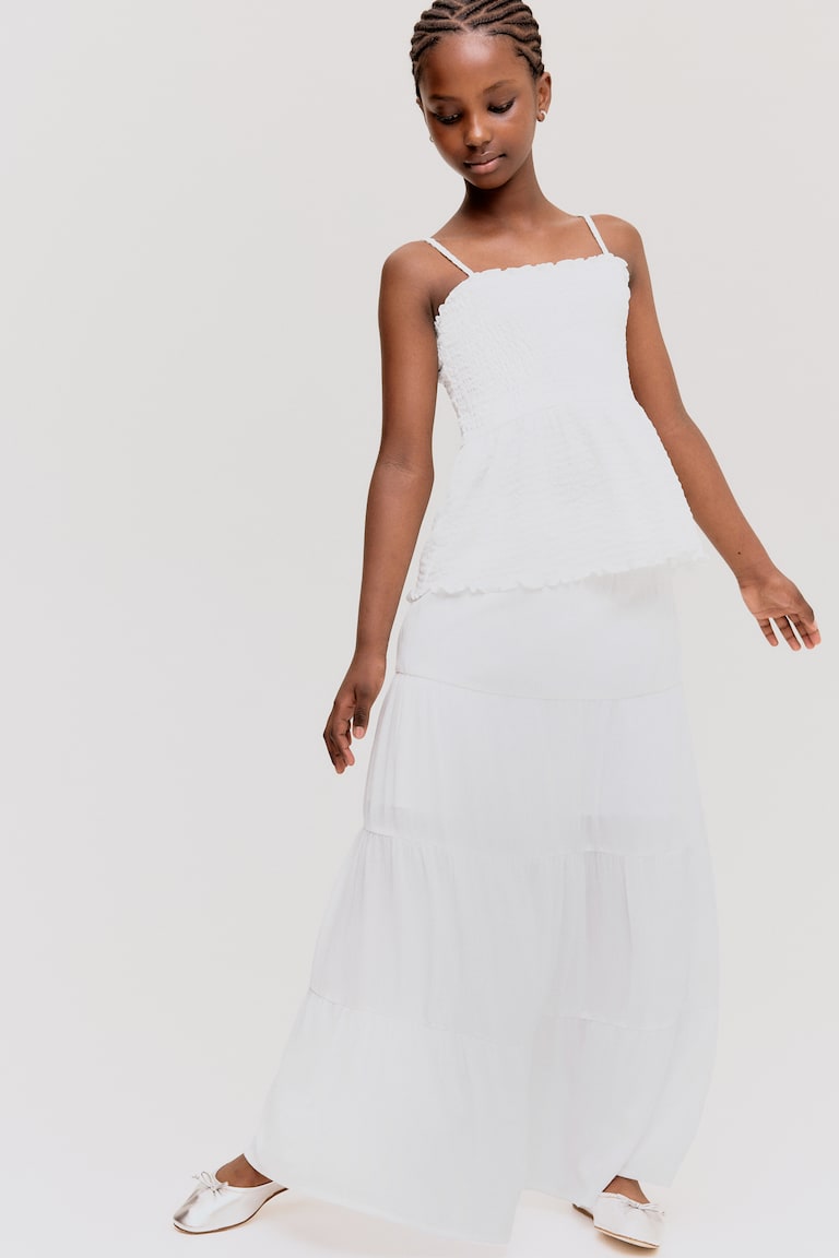 H&M Gesmokter Stufenrock