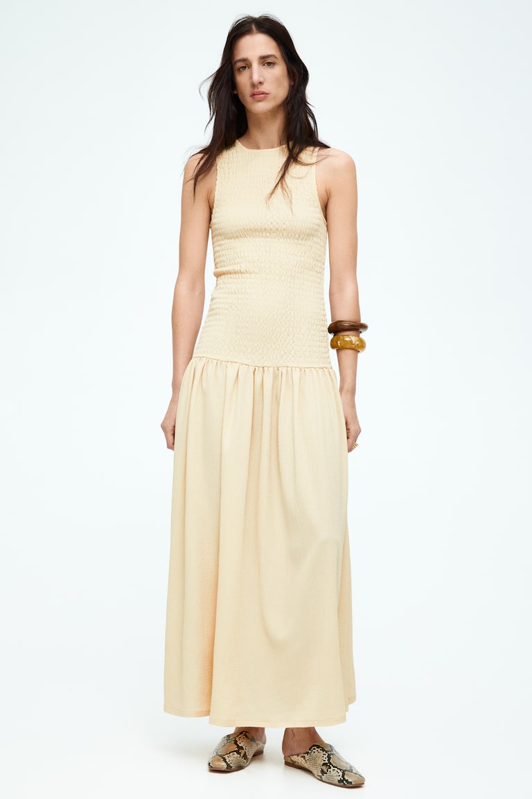 H&M Gesmoktes Jerseykleid