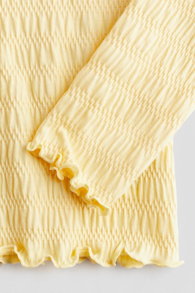 H&M Gesmoktes Jerseyshirt