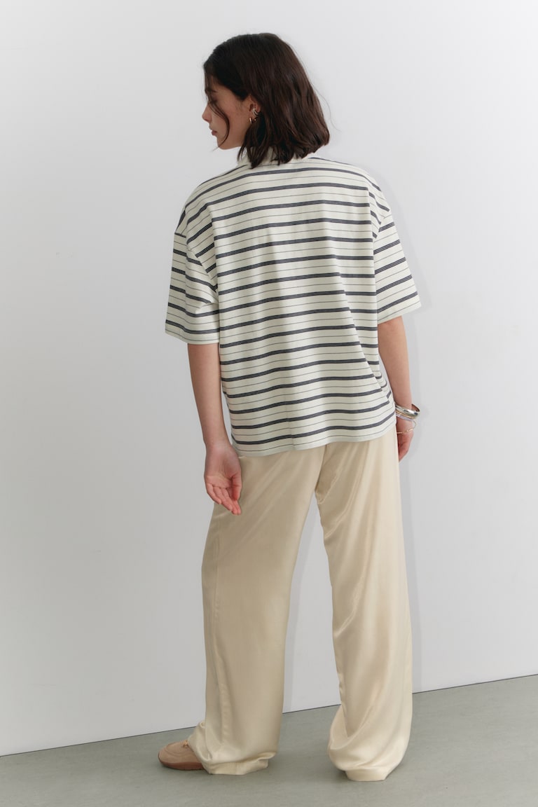 H&M Gestreiftes Polo-Shirt In Relaxed Fit
