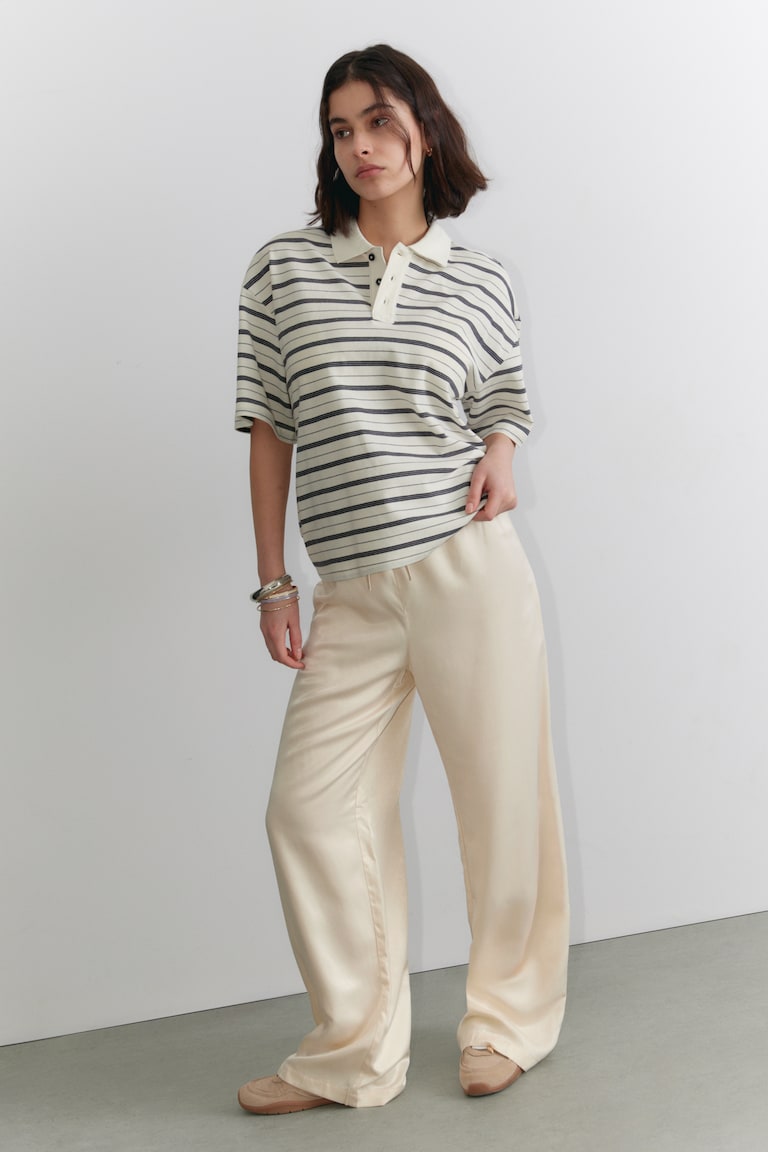 H&M Gestreiftes Polo-Shirt In Relaxed Fit