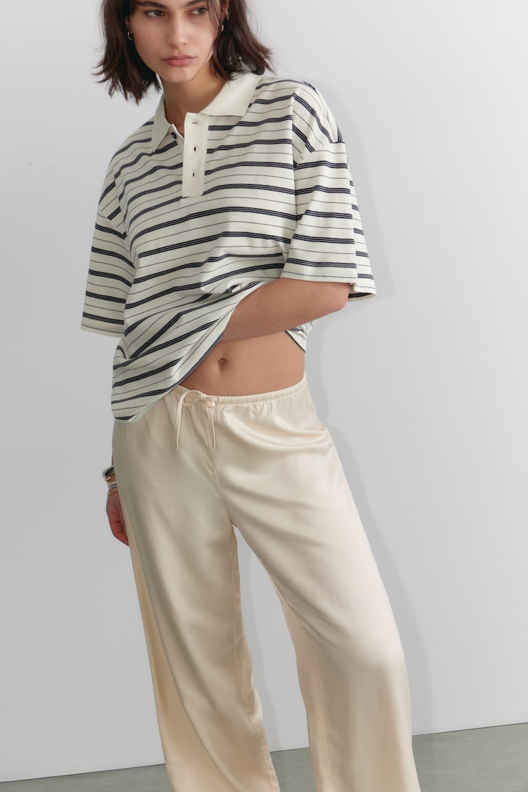 H&M Gestreiftes Polo-Shirt in Relaxed Fit