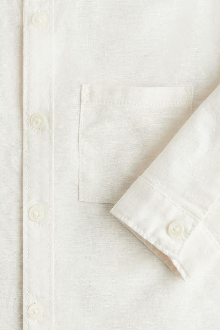 H&M Grandad-Hemd Aus Baumwolle