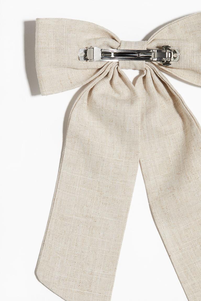H&M Haarspange Mit Einer Schleife Aus Leinenmix