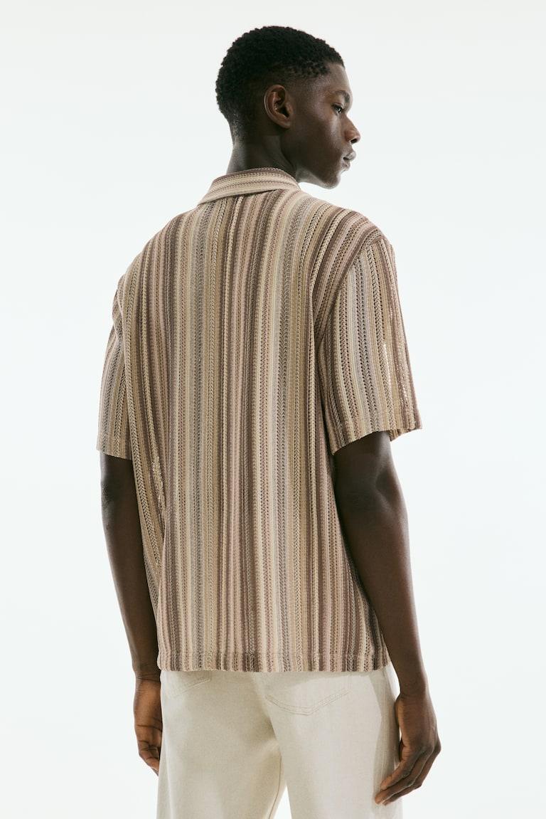 H&M Hemd Im Häkellook In Regular Fit