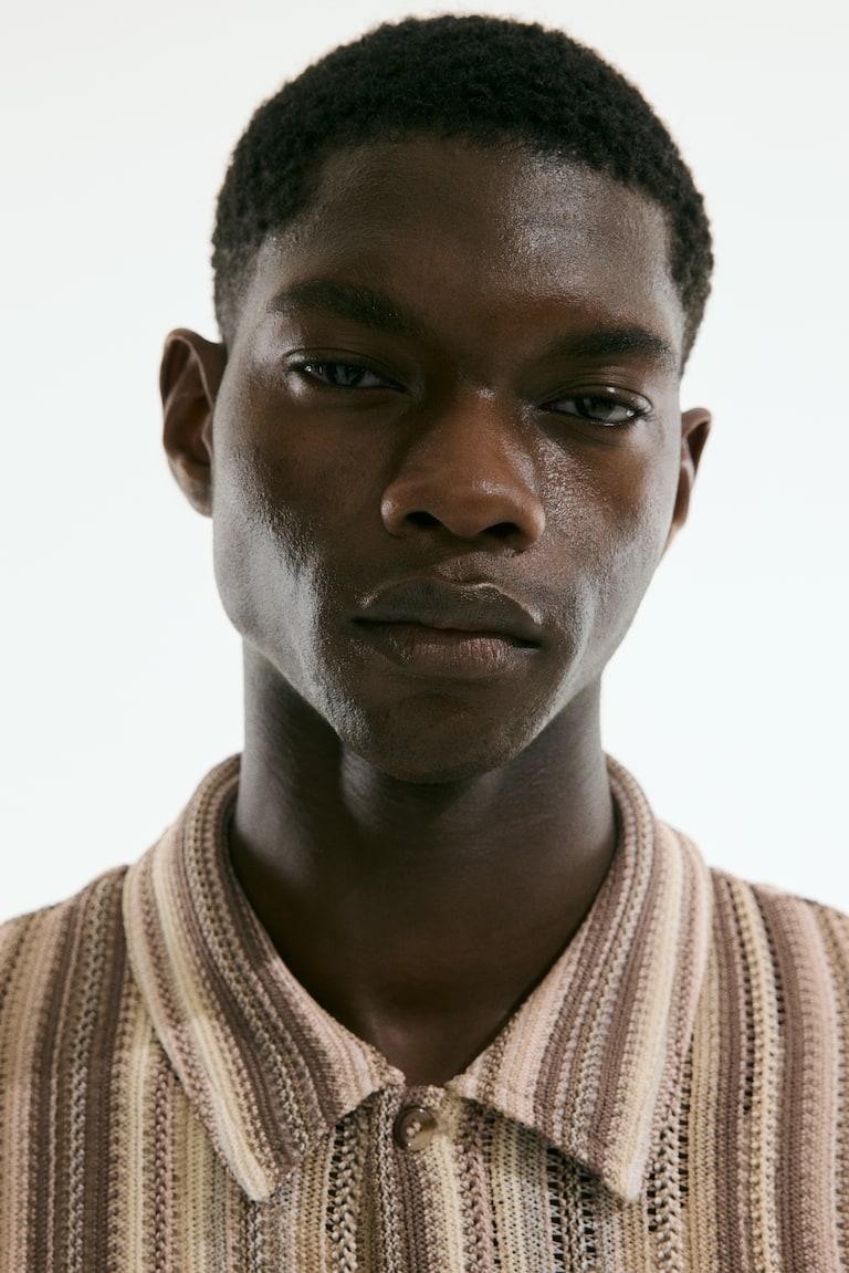 H&M Hemd Im Häkellook In Regular Fit