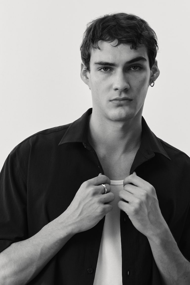 H&M Hemd Mit Struktur In Regular Fit