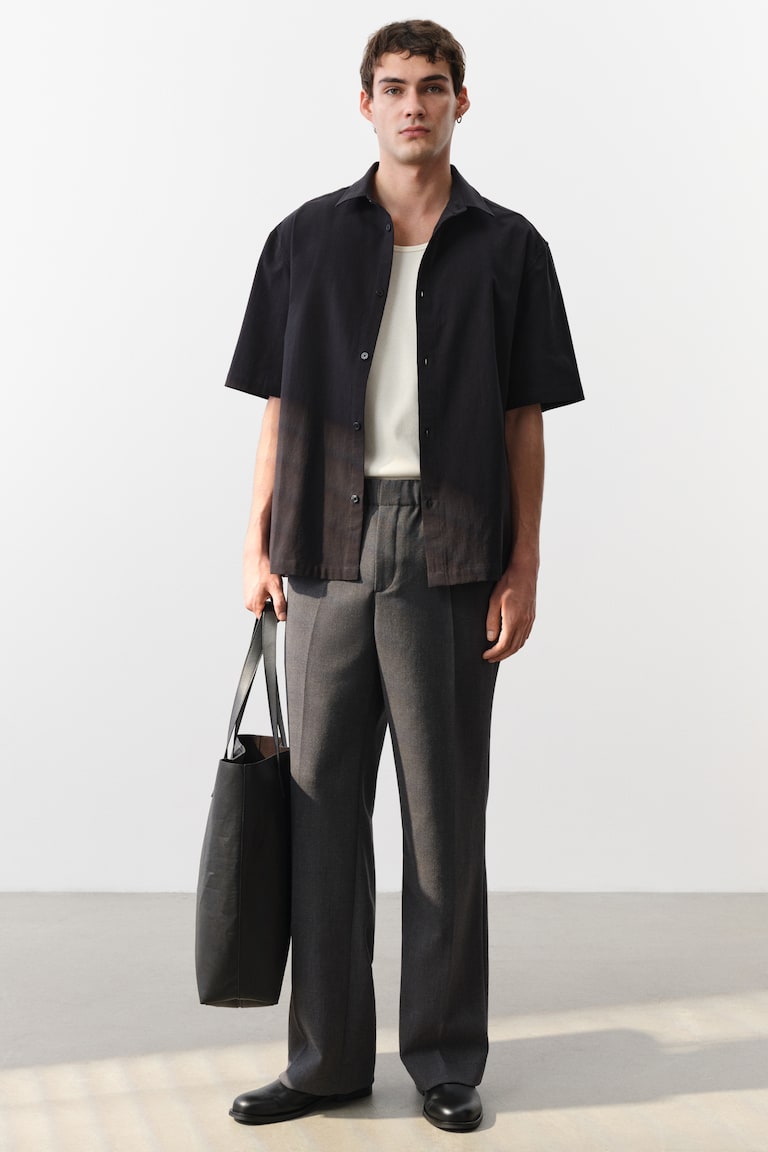 H&M Hemd Mit Struktur In Regular Fit