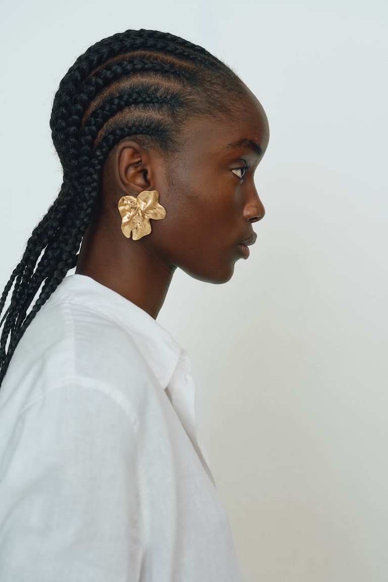 H&M Hemdbluse Aus Leinenmix