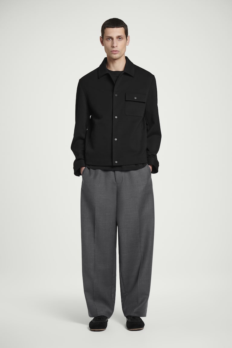 H&M HEMDJACKE AUS JERSEY-TWILL