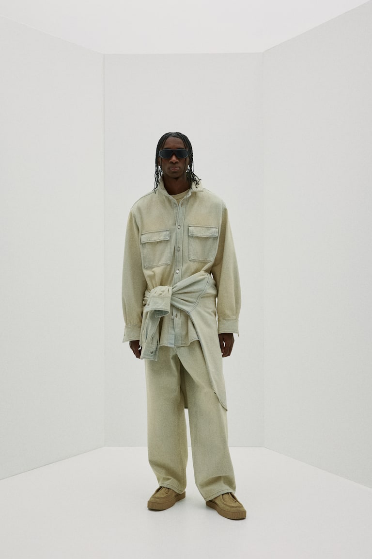 H&M Jeanshemd in Oversized Fit