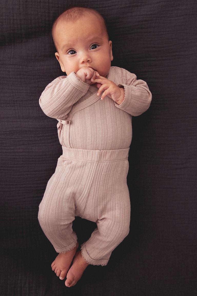 H&M Jerseybody Mit Pointellemuster