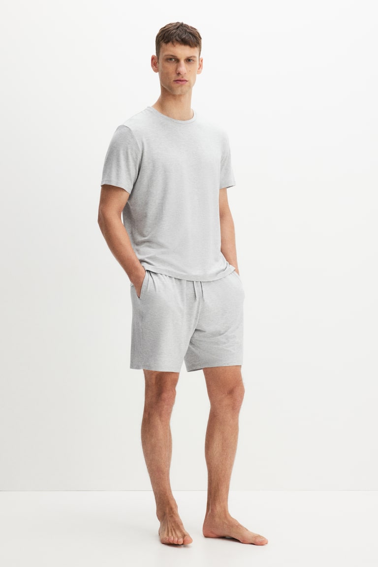 H&M Jerseypyjama Mit T-Shirt Und Shorts