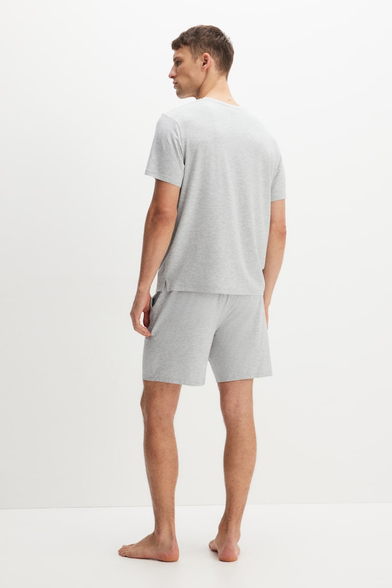 H&M Jerseypyjama Mit T-Shirt Und Shorts