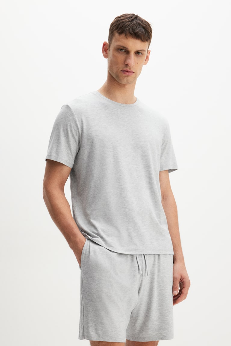 H&M Jerseypyjama mit T-Shirt und Shorts