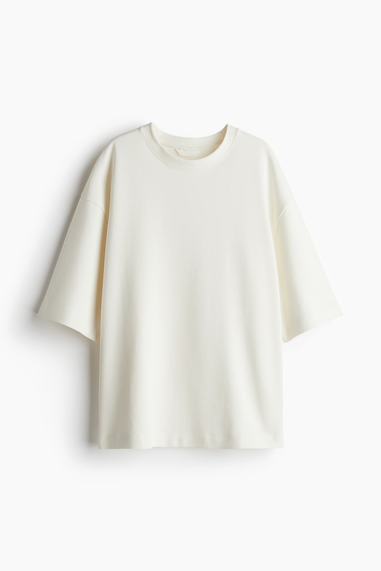 H&M Kastiges T-Shirt Aus Interlock-Jersey