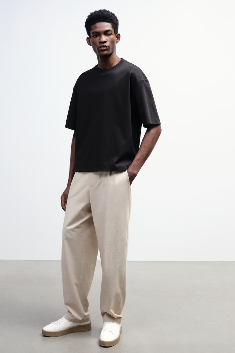 H&M Kastiges T-Shirt In Loose Fit