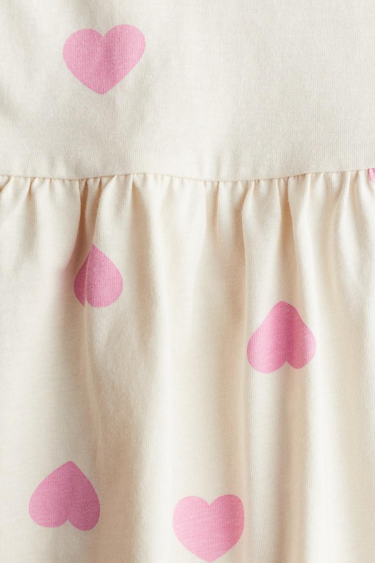 H&M Kleid Aus Baumwolljersey