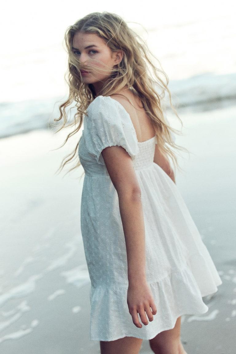 H&M Kleid mit Puffärmeln