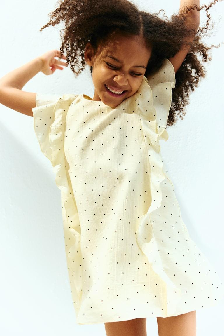 H&M Kleid Mit Volants