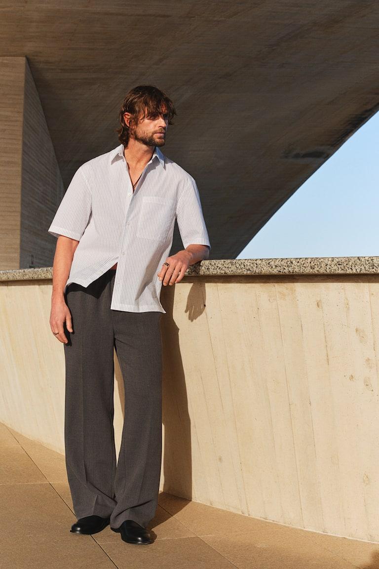 H&M Kurzarmhemd in Regular Fit