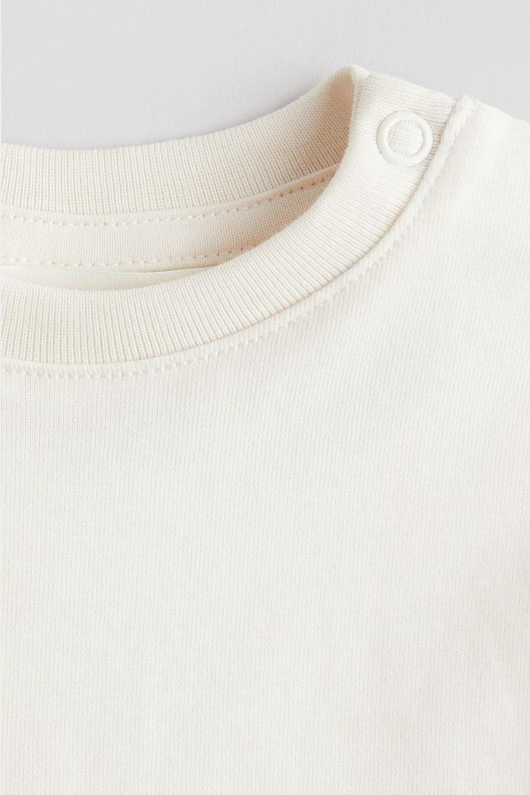 H&M Langarm-T-Shirt Aus Pima-Baumwolle